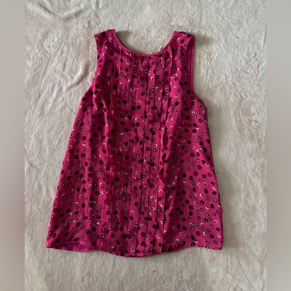 Elle Pink Floral Short Sleeve Top